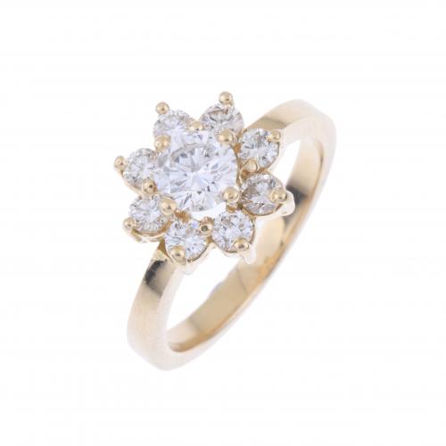 DIAMONDS ROSETTE RING.