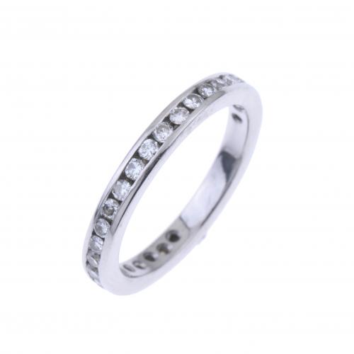 GOLD AND DIAMONDS WEDDING RING.