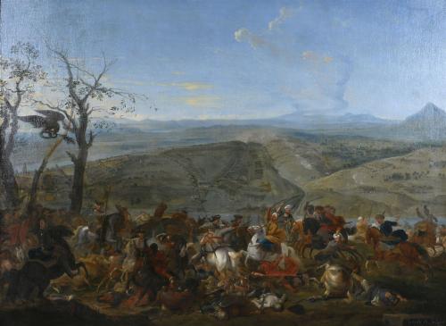 CÍRCULO DE ADAM FRANS VAN DER MEULEN (1632-1690). "BATALLA