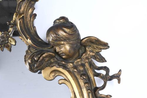 LOUIS XV STYLE LARGE WALL MIRROR, MID 20TH CENTURY.