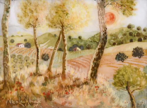 NICOLAU AMATE (1926-1998). "PAISAJE", 1997.  