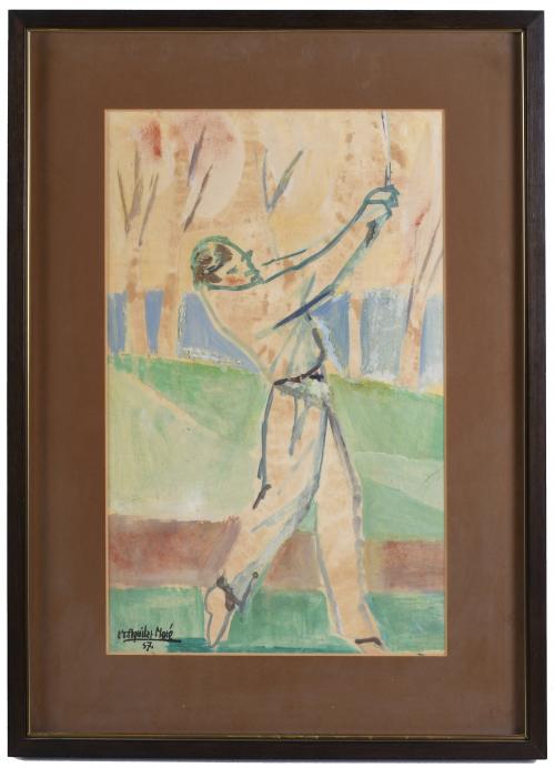 RAMÓN AGUILAR MORÉ (1924-2015). "GOLFISTA", 1957.