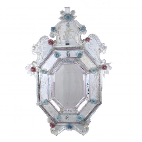 VENETIAN WALL MIRROR, 20TH CENTURY.