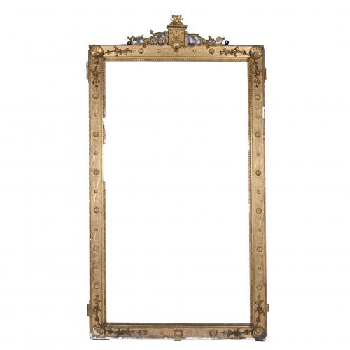 LARGE GILT FRAME, 19TH CENTURY.