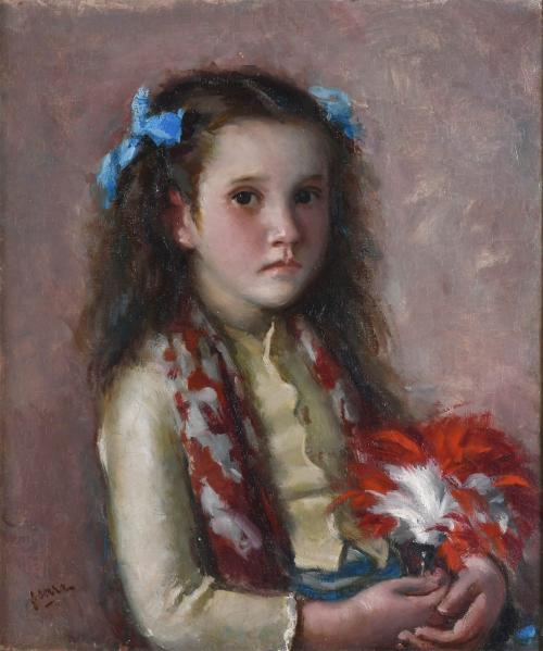 FRANCESC SERRA CASTELLET (1912-1976). "PORTRAIT OF A GIRL".