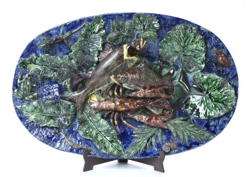 FRANÇOIS MAURICE (1846-1896). TWO TRAYS OR PLATTERS.