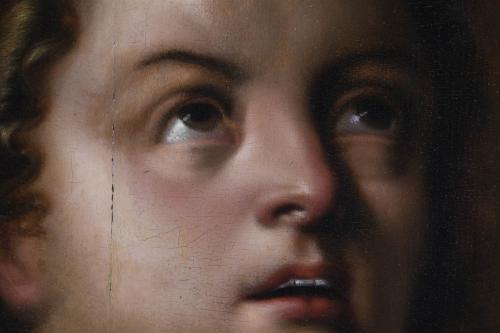 ATTRIBUTED TO 17TH-CENTURY FLEMISH SCHOOL. "HOLY WOMAN IN E