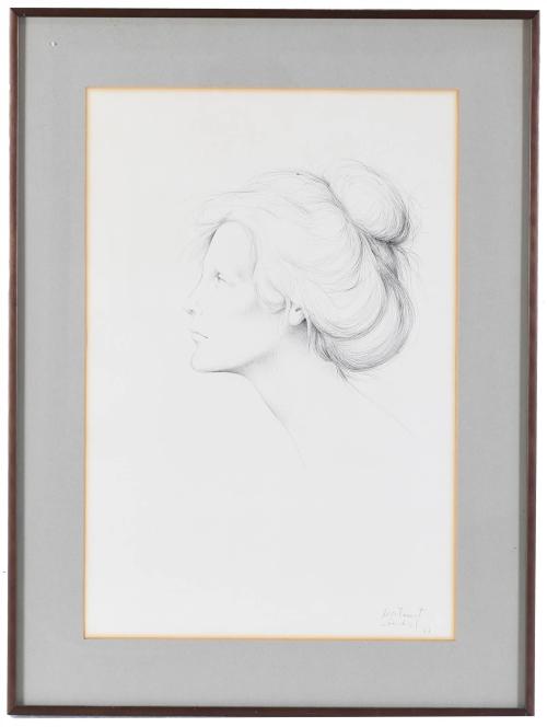 MONTSERRAT GUDIOL (1933-2015). "PERFIL DE MUJER", 1977.