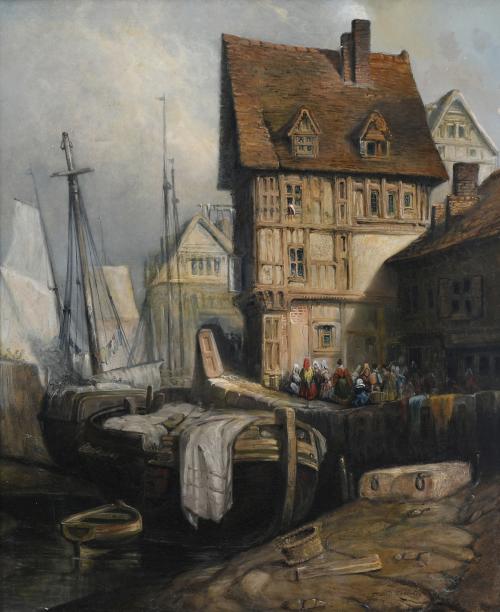 ESCUELA INGLESA, SIGLO XIX. SEGUIDOR DE DAVID ROBERTS "VISTA PINTORESCA".