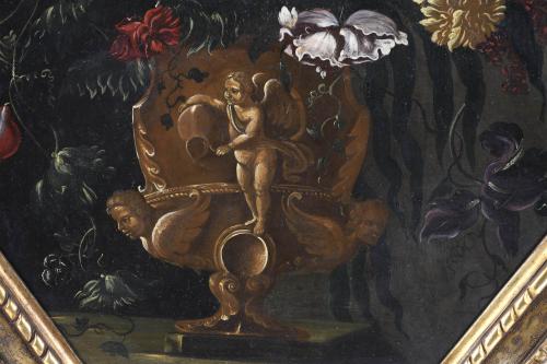 18TH CENTURY MALLORCAN SCHOOL "FLOWER VASES".