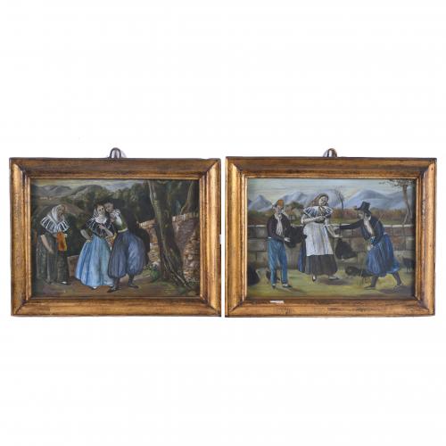 MALLORCAN SCHOOL, LATE 18TH-EARLY 19TH CENTURY. "MALLORCAN POPULAR SCENES".