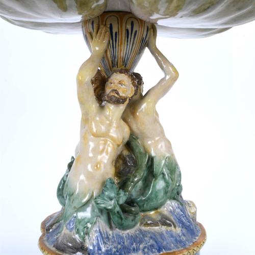 ITALIAN LARGE CENTREPIECE OR TABLE PLATTER, 19TH CENTURY.
