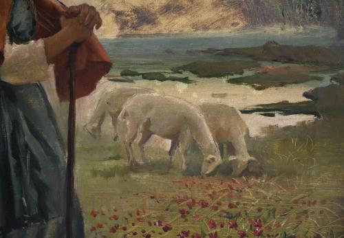 CRISTÒFOR ALANDI (1856-1896). "SHEPHERDESS".