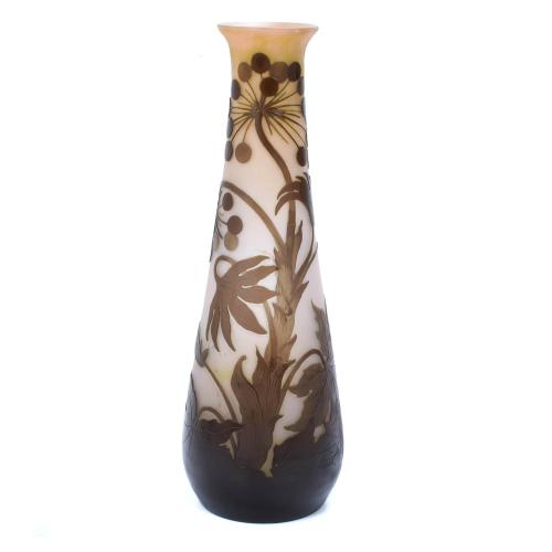 ÉMILE GALLÉ (1846-1904). VASE, ART NOUVEAU, EARLY DECADES 20TH CENTURY.
