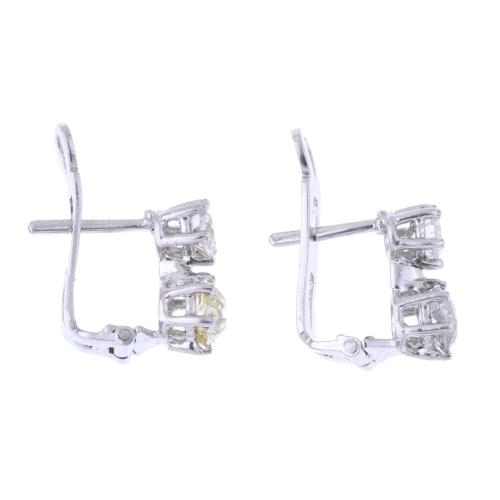 PENDIENTES EN ORO BLANCO Y DIAMANTES.