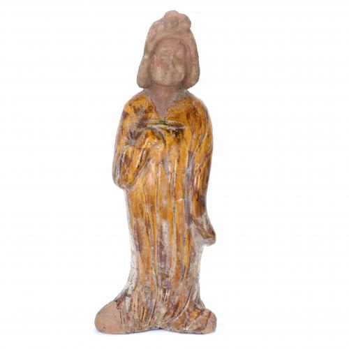 ESCUELA CHINA, SIGLO XX. SIGUIENDO MODELOS DINASTÍA TANG. DAMA DE CORTE.