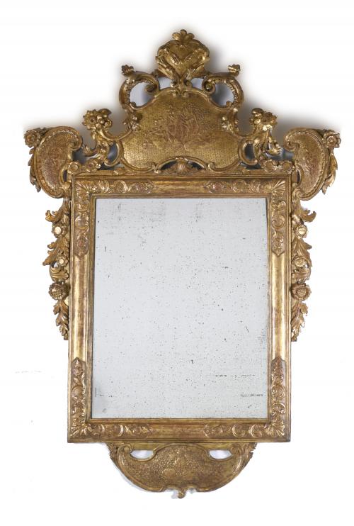 TWO LARGE WALL MIRRORS, 19TH CENTURY.