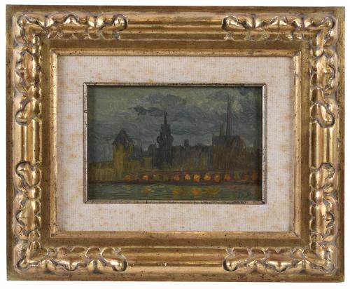 ATTRIBUTED TO DARÍO DE REGOYOS (1857-1913). "BUILDING ON TH