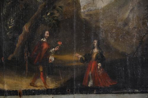 ESCUELA ESPAÑOLA O VIRREINAL, SIGLO XVII-XVIII.  CUATRO ESC