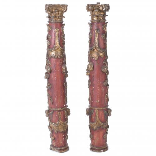 PAREJA COLUMNAS ESPAÑOLAS, SIGLO XVIII.