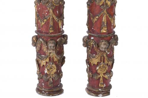 PAREJA COLUMNAS ESPAÑOLAS, SIGLO XVIII.