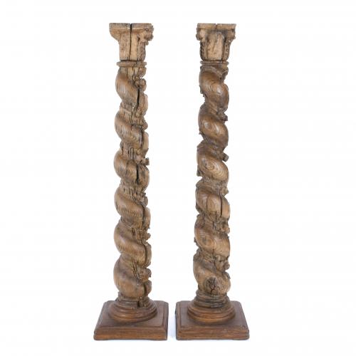 PAREJA COLUMNAS SALOMÓNICAS ESPAÑOLAS, SIGLO XVIII.