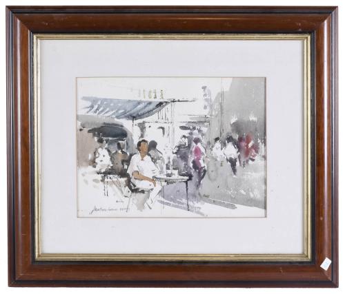 JOSEP MARTÍNEZ LOZANO (1923-2006). "TERRAZA DE UN BAR", 199