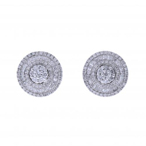 PENDIENTES BOTÓN CON DIAMANTES.