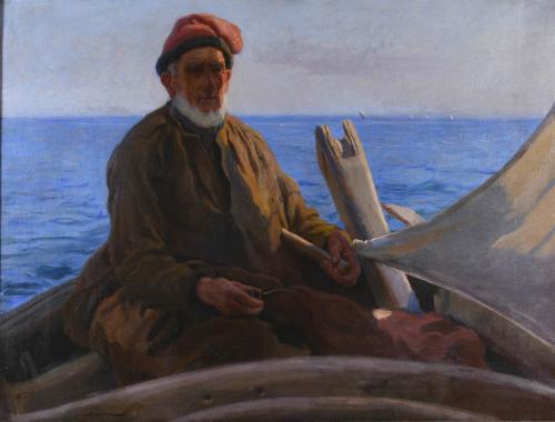 LAUREÀ BARRAU BUÑOL (1864-1957). "PESCADOR", c. 1908.