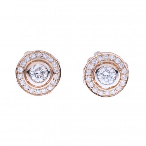 PENDIENTES BOTÓN CON DIAMANTES.