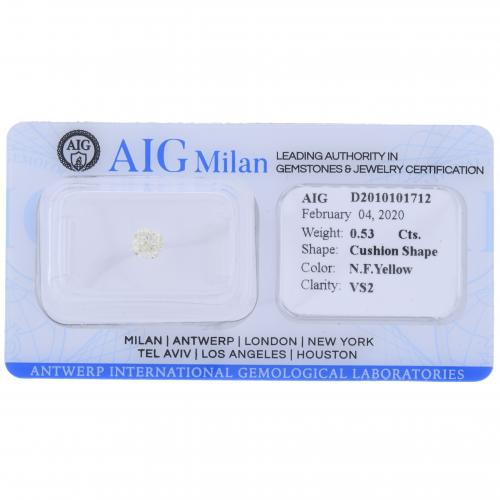 DIAMANTE 0,53 CT. NATURAL FANCY YELLOW VS2