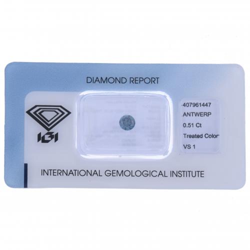 DIAMANTE 0,51 CT. FANCY DEEP BLUE TREATED COLOR VS1.