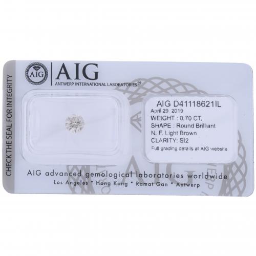 DIAMANTE 0,70 CT. NATURAL FANCY LIGHT BROWN SI2.