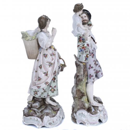 PAIR OF GERMAN FIGURES, LATE 19TH CENTURY-EARLY 20TH CENTUR