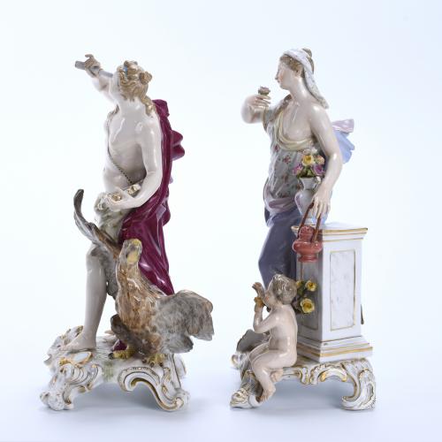TWO GERMAN GROUPS FROM MEISSEN, SECOND HALF OF THE 19TH CEN