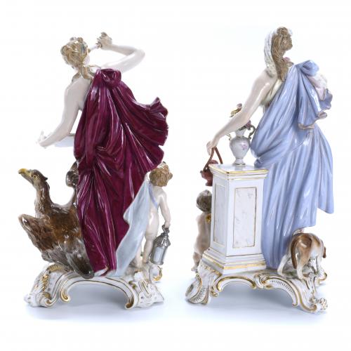 TWO GERMAN GROUPS FROM MEISSEN, SECOND HALF OF THE 19TH CEN