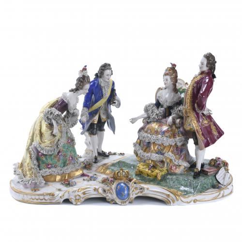 "GALLANT SCENE", GERMAN GROUP, SECOND HALF OF THE 20TH CENTURY.