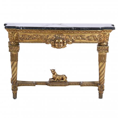 FRENCH LOUIS XVI STYLE CONSOLE TABLE, SECOND HALF OF THE 20