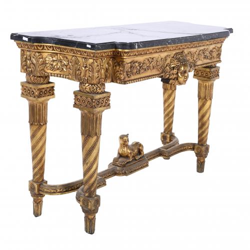 FRENCH LOUIS XVI STYLE CONSOLE TABLE, SECOND HALF OF THE 20