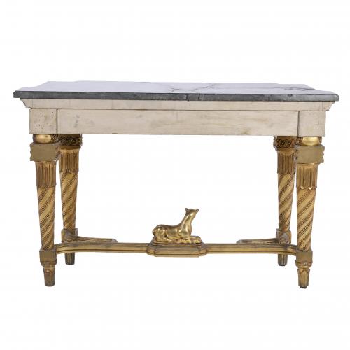 FRENCH LOUIS XVI STYLE CONSOLE TABLE, SECOND HALF OF THE 20