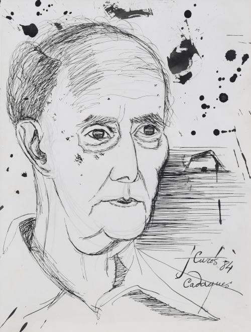 JORDI CURÓS (1930-2017). "ESCENA DOMÉSTICA" Y "RETRATO DEL 