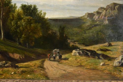 FRANCESC TORRESCASSANA (1845-1918). "LANDSCAPE", 1867.