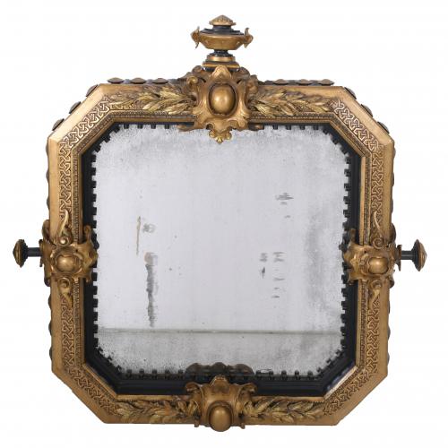 PAIR OF ALPHONSINE-STYLE WALL MIRRORS, LATE 19TH CENTURY-EA