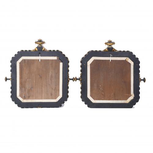 PAIR OF ALPHONSINE-STYLE WALL MIRRORS, LATE 19TH CENTURY-EA