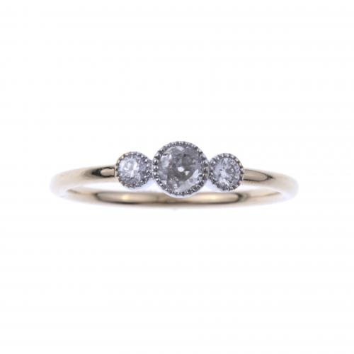 ART DECO STYLE TRIPLET RING.