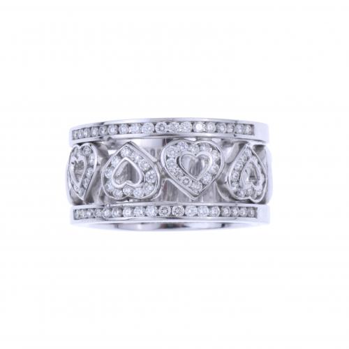 SORTIJA ANCHA CON DIAMANTES.