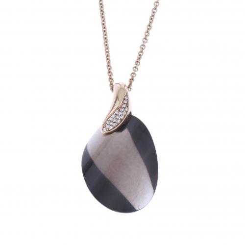 COLLAR CON TOPACIO FUMÉ.