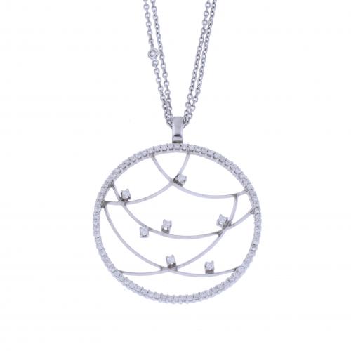 COLLAR LARGO CON DIAMANTES.
