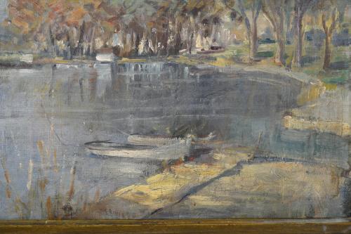 20TH CENTURY SPANISH SCHOOL. "LAKE".