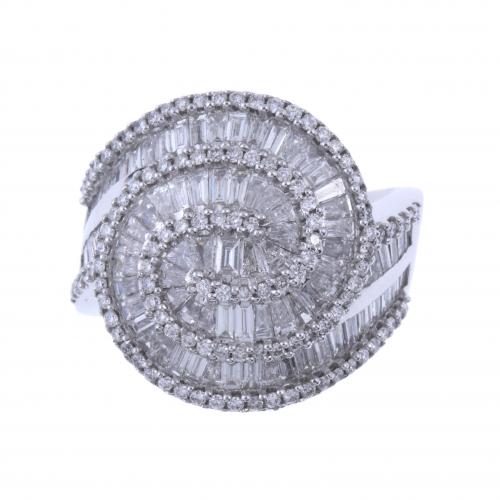 SORTIJA ESPIRAL DE DIAMANTES.